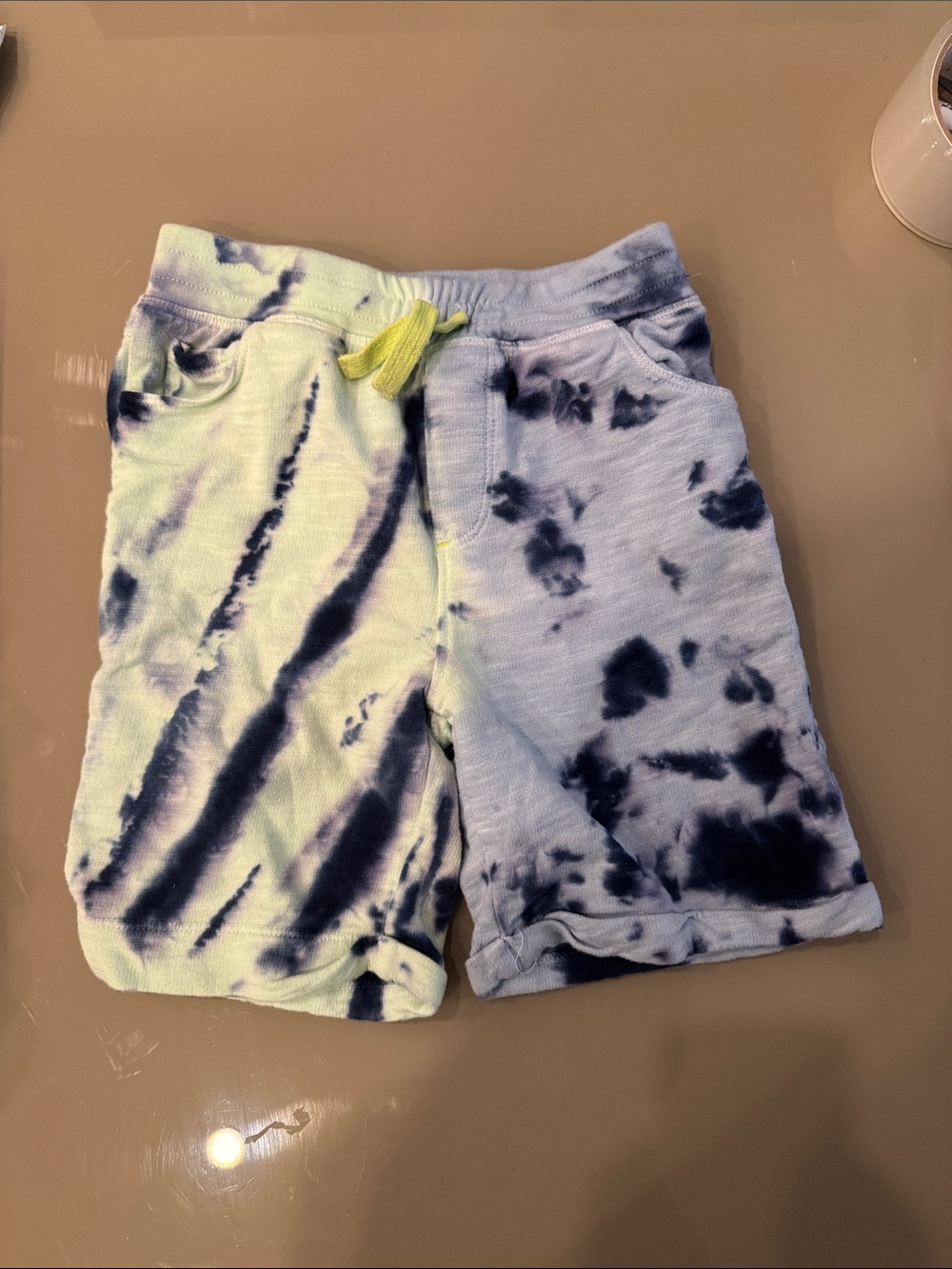 Splendid Kids Tie-Dye Pull-On Shorts - Blue, Black, Yellow